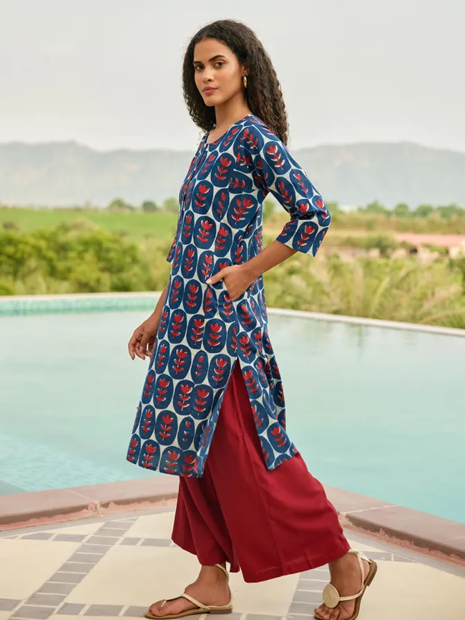 Set of 2 - Jimbaran Straight Fit Kurta & Palazzo Set