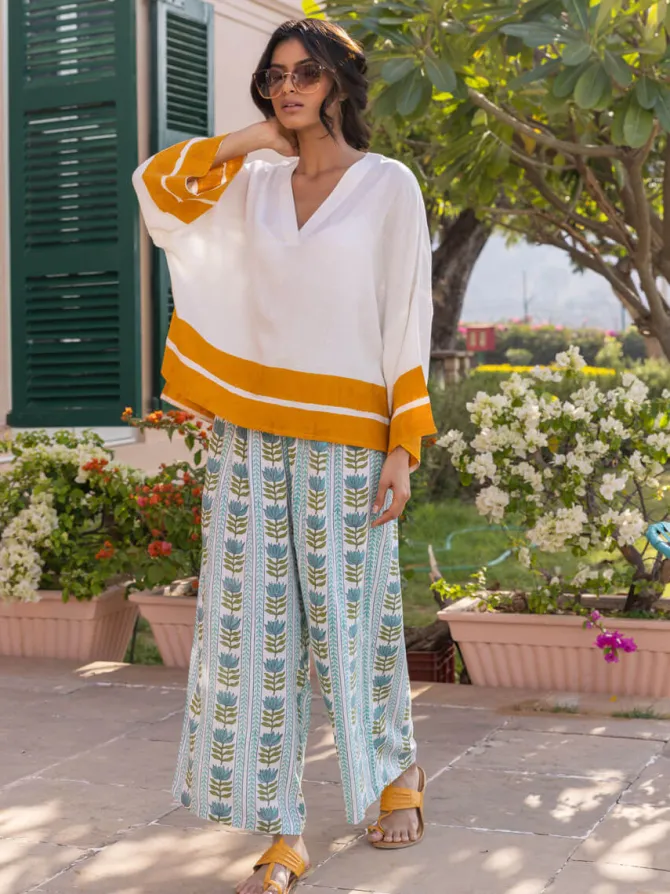 Set of 2 - Lemonade Box Short Top and Palazzo Pants
