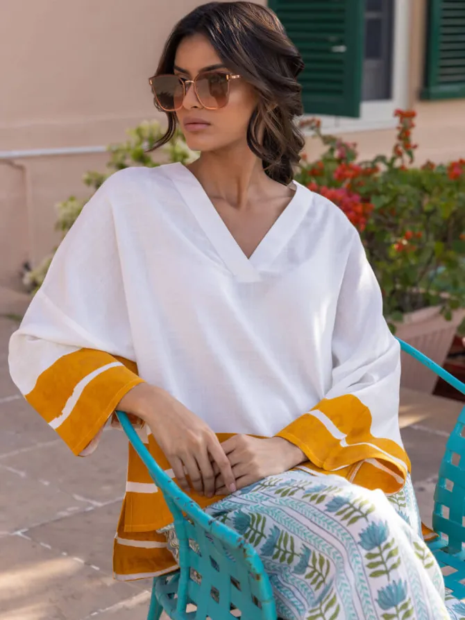 Set of 2 - Lemonade Box Short Top and Palazzo Pants