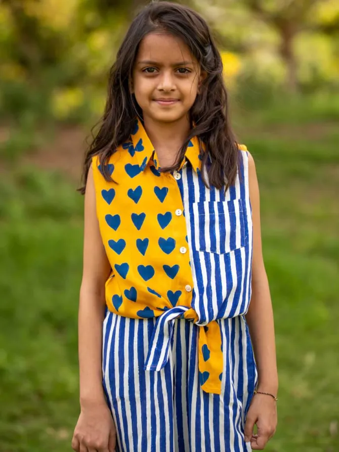 Set of 2 - Love Sonnet Modal Block Printed Top & Pants Set