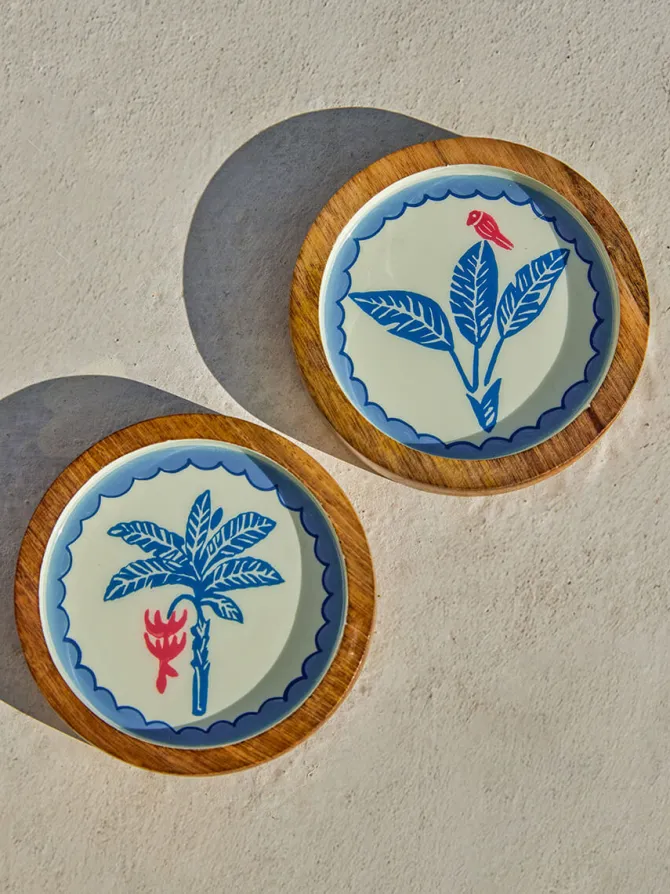 Set of 2 - Luma Wooden Coasters