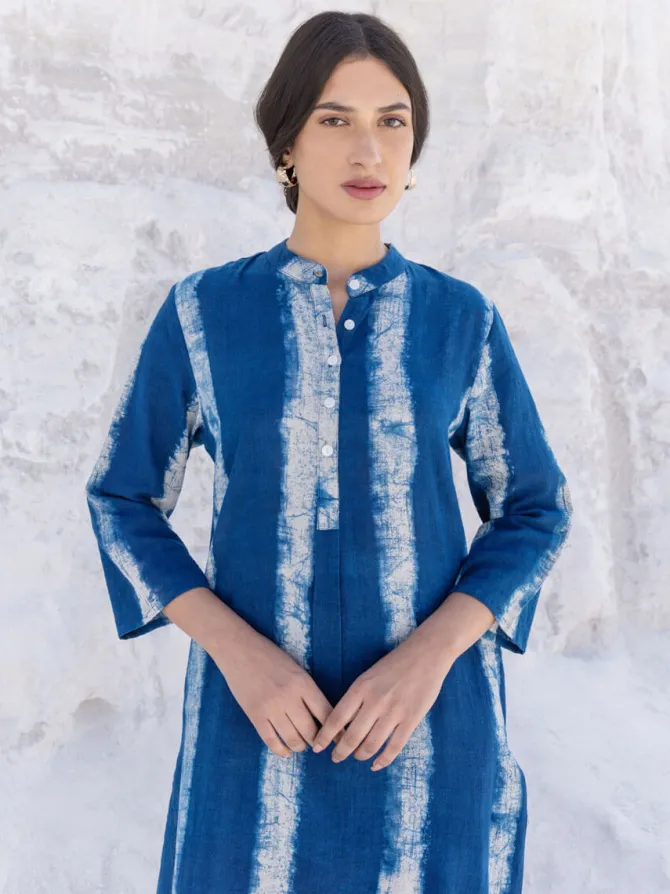 Set of 2 - Luna Indigo Cotton Kurta with Pants