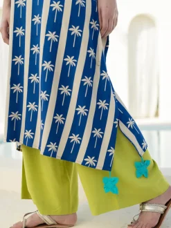 Set of 2 - Lunar Kaftan Kurta & Palazzo Pants