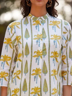 Set of 2 - Magnolia Cotton Kurta and Folded Pants
