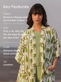 Set of 3 - Marini Kimono Jacket and Palazzo Pants