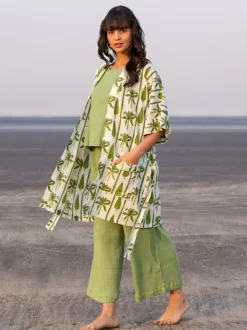 Set of 3 - Marini Kimono Jacket and Palazzo Pants