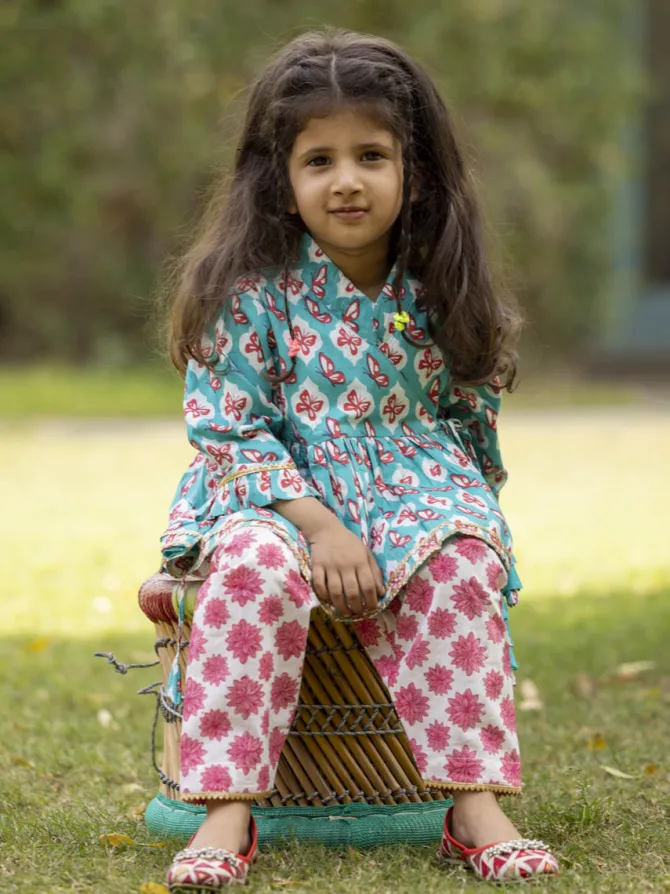 Set of 2 - Masoom Organic Cotton Angrakha with Dhoti