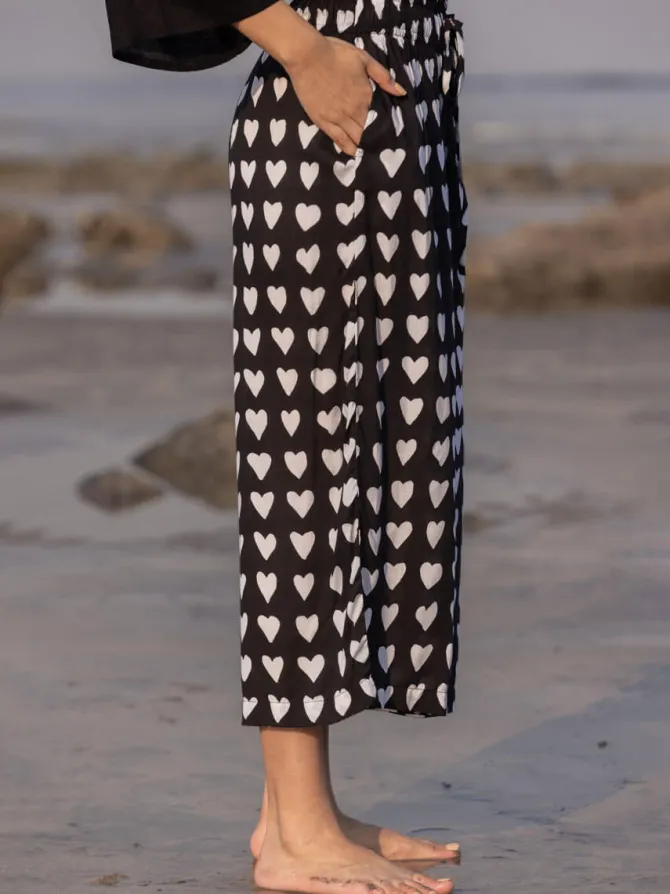Set of 2 - Moh Long Black Kurta and Palazzo