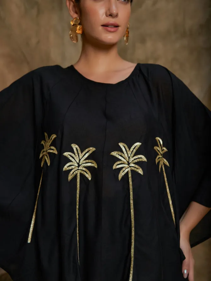Set of 2 - Morocco Embroidered Poncho & Pant Set