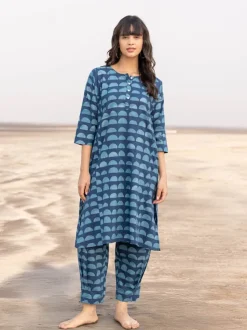 Set of 2 - Myra Cotton Straight Fit Kurta & Pants