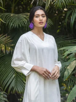 Set of 2 - Nargis White Kurta and Palazzo Pants