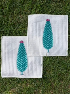 Set of 2 - Noor Waffle Cotton Face Towel