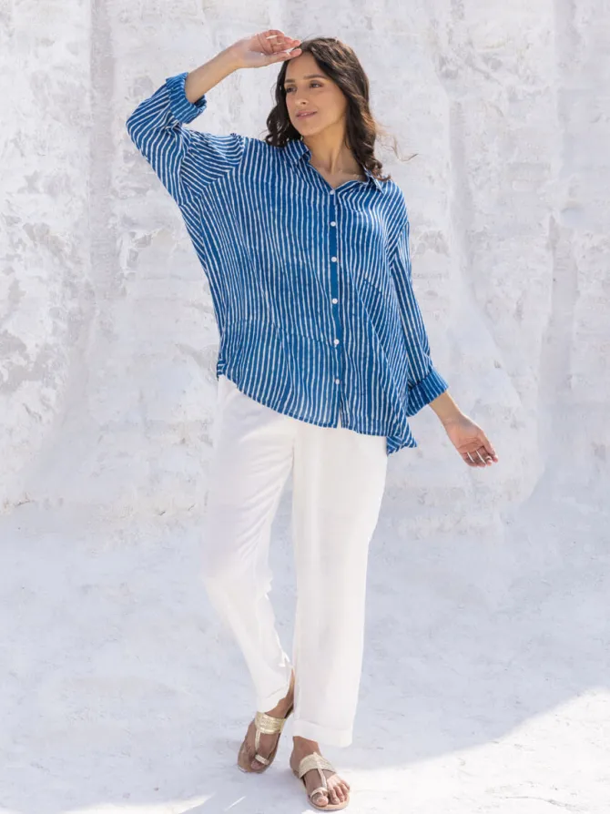 Set of 2 - Orion Dabu Indigo Shirt and Pants