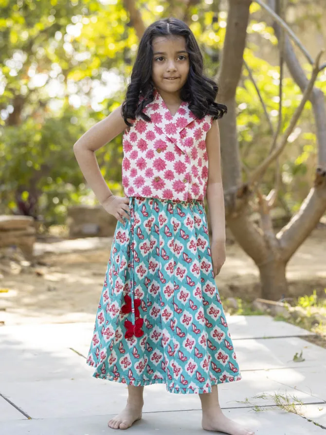 Set of 2 - Pia Organic Cotton Waist coat and Skirt