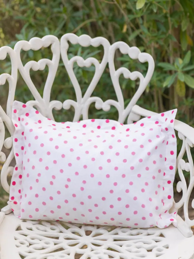 Set of 5 - Pink Romance Block Printed Bedding Set For Kids
