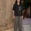 Set of 2 - Rabat Sequined Poncho Shirt & Pants