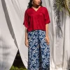 Set of 2 - Raga Short Top and Wrap-around Pants