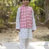 Set of 3 - Rehan Organic Cotton Long Kurta with Jacket