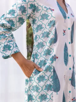 Set of 2 - Siena Cotton Hand Block Printed Kurta and Palazzo