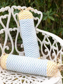 Set of 6 - Summer Day Hand Block Printed Bedding Set with Gift Box