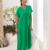 Set of 2 - Thames Green Kaftan and Palazzo Pants