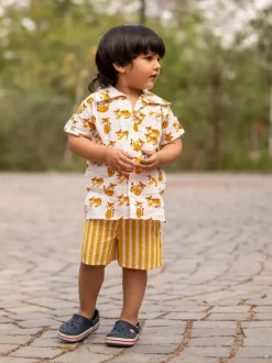 Set of 2 - Tiger Land Organic Cotton Shirt & Shorts