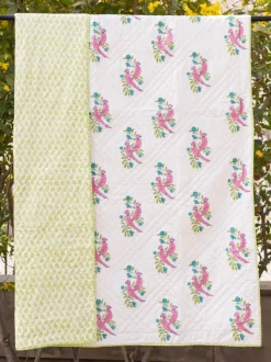 Set of 6 - Tropical Bliss Block Printed Bedding Set with Gift Box