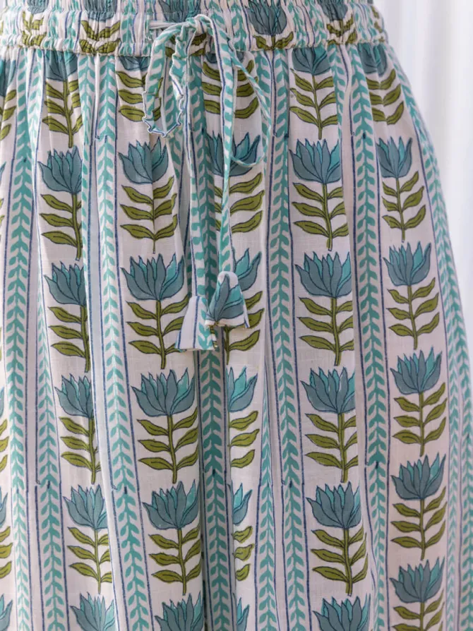 Set of 2 - Tuscan Cypress Kaftan Kurta and Palazzo