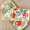 Set of 2 - Valley of Flowers Wooden Platters