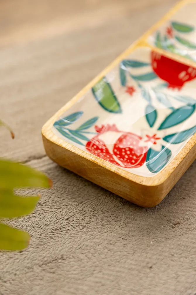 Set of 2 - Valley of Flowers Wooden Platters