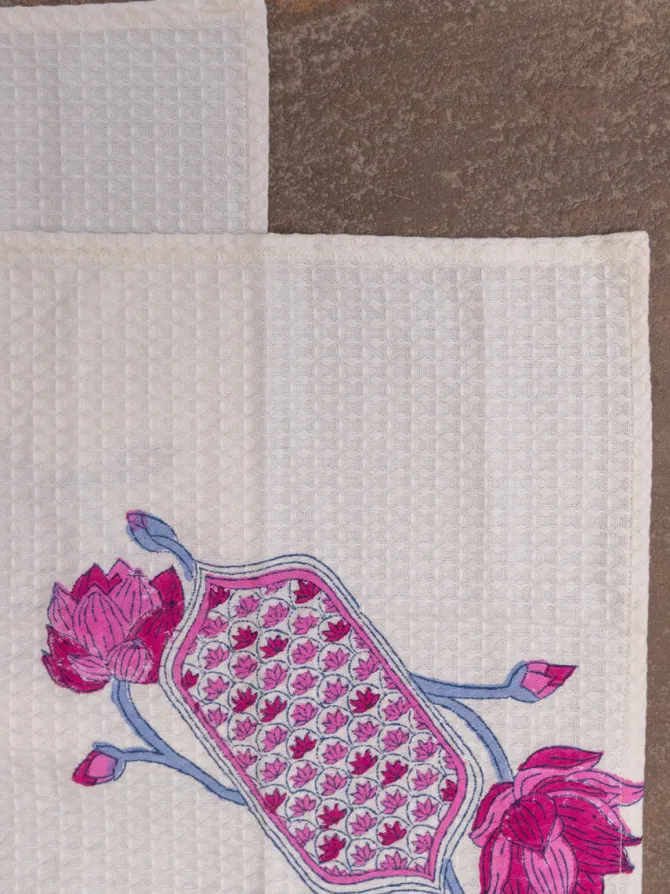 Set of 2 - Vriddhi Block Printed Face Towels