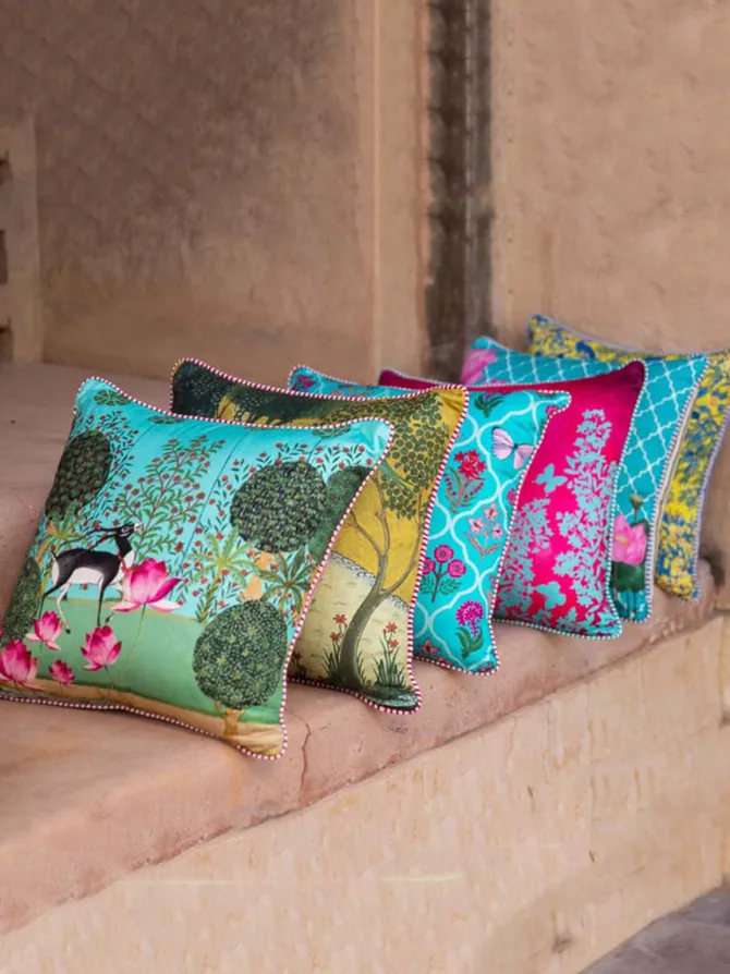 Set of 6 - Vrindavan Cushion Covers - 16 Inch