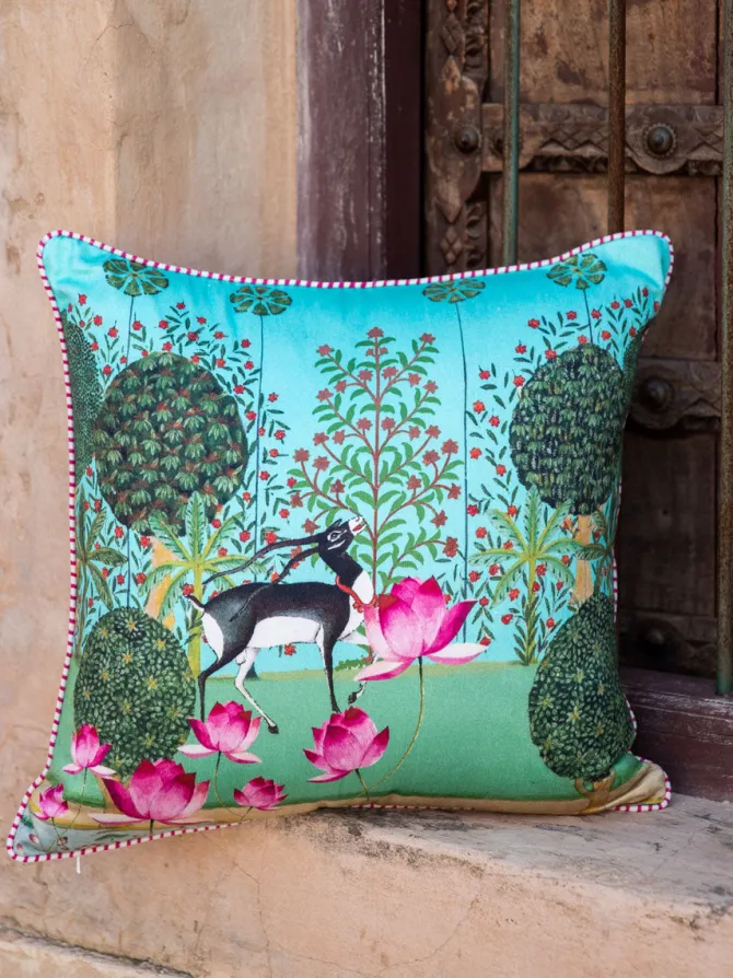 Set of 6 - Vrindavan Cushion Covers - 16 Inch