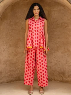 Set of 2 - Whispered Secrets Cotton Top and Pant