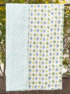 Set of 5 - Wonderland Block Printed Bedding Set For Kids