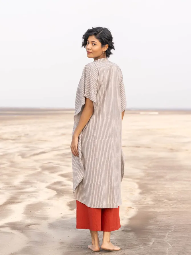 Set of 2 -Bhumi Cotton Kaftan Shirt Dress & Palazzo Pants