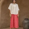 Set of 2: Ikka Poncho Shirt & Wrap-Around Palazzo Set