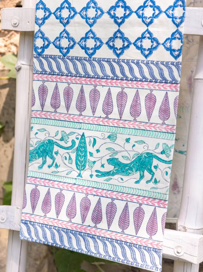 Shaurya Block Printed Cotton Table Runner
