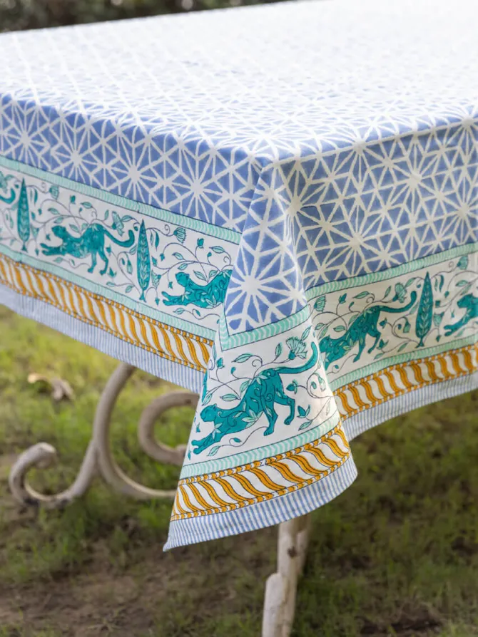 Shaurya Block Printed Cotton Table Cover