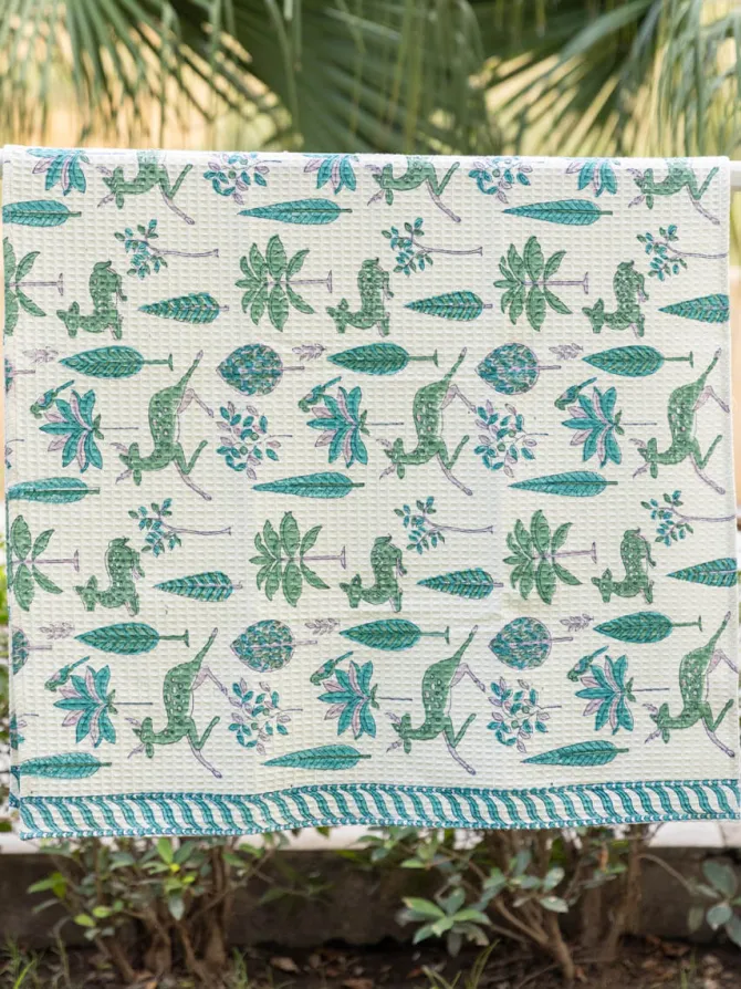 Shirin Waffle Cotton Bath Towel