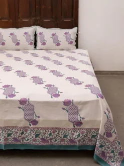Shuchi Hand Block Printed Cotton Bed Sheet