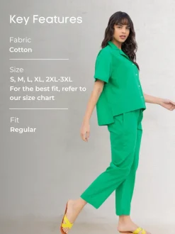 Sienna Solid Green Co-ord Set