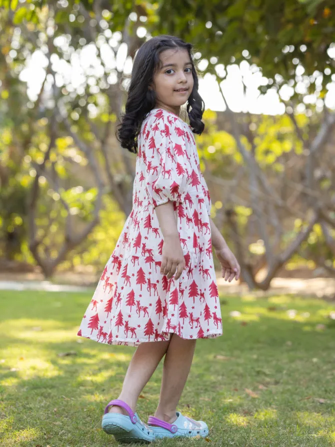 Snowy Elves Organic Cotton Dress