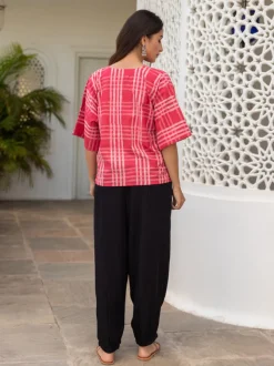 Solid Black Lantern Pants