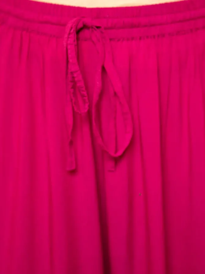 Solid Fuscia Pink Modal Palazzo Pants