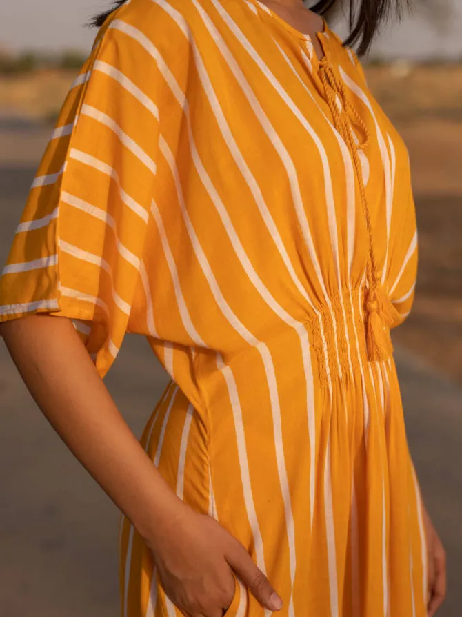 Sona Slub Kaftan Maxi Dress