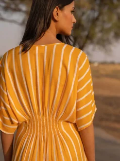 Sona Slub Kaftan Maxi Dress