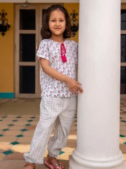Spring Bloom Organic Cotton Block Printed Top