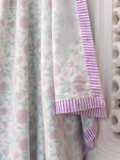 Spring Time Block Printed Cotton Muslin Dohar