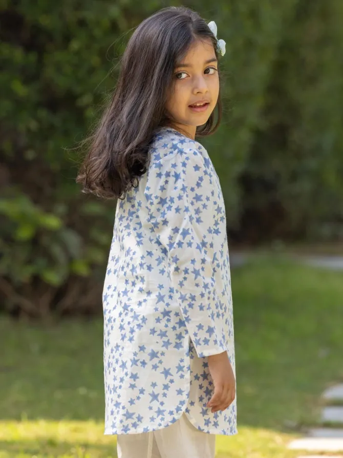 Starshine Organic Cotton Block Printed Kurta Pyjama Set